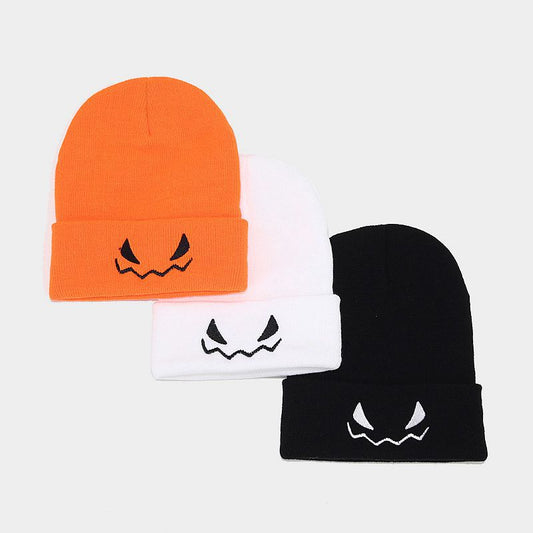 Funny Halloween Pumpkin Winter Warm Beanie Hat