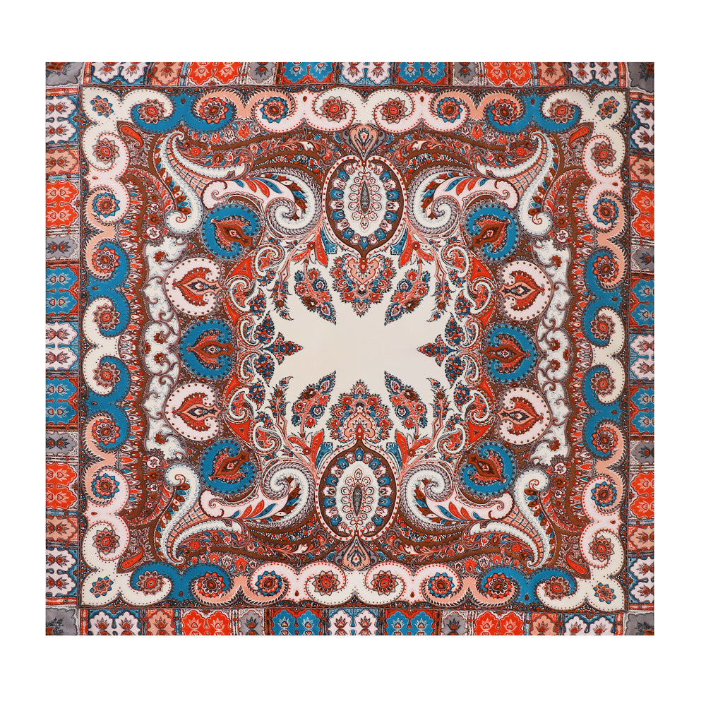 New Square Scarf Women'S Scarf Ethnic Style Shawl Cashew Fruit Pattern Retro Headband