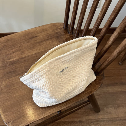 Solid Color Portable Makeup Bag