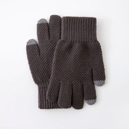 Touchscreen Winter Knitted Gloves Thicker Casual Insulated