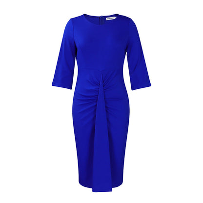 Elegant Pencil Dress With Ruffled Design