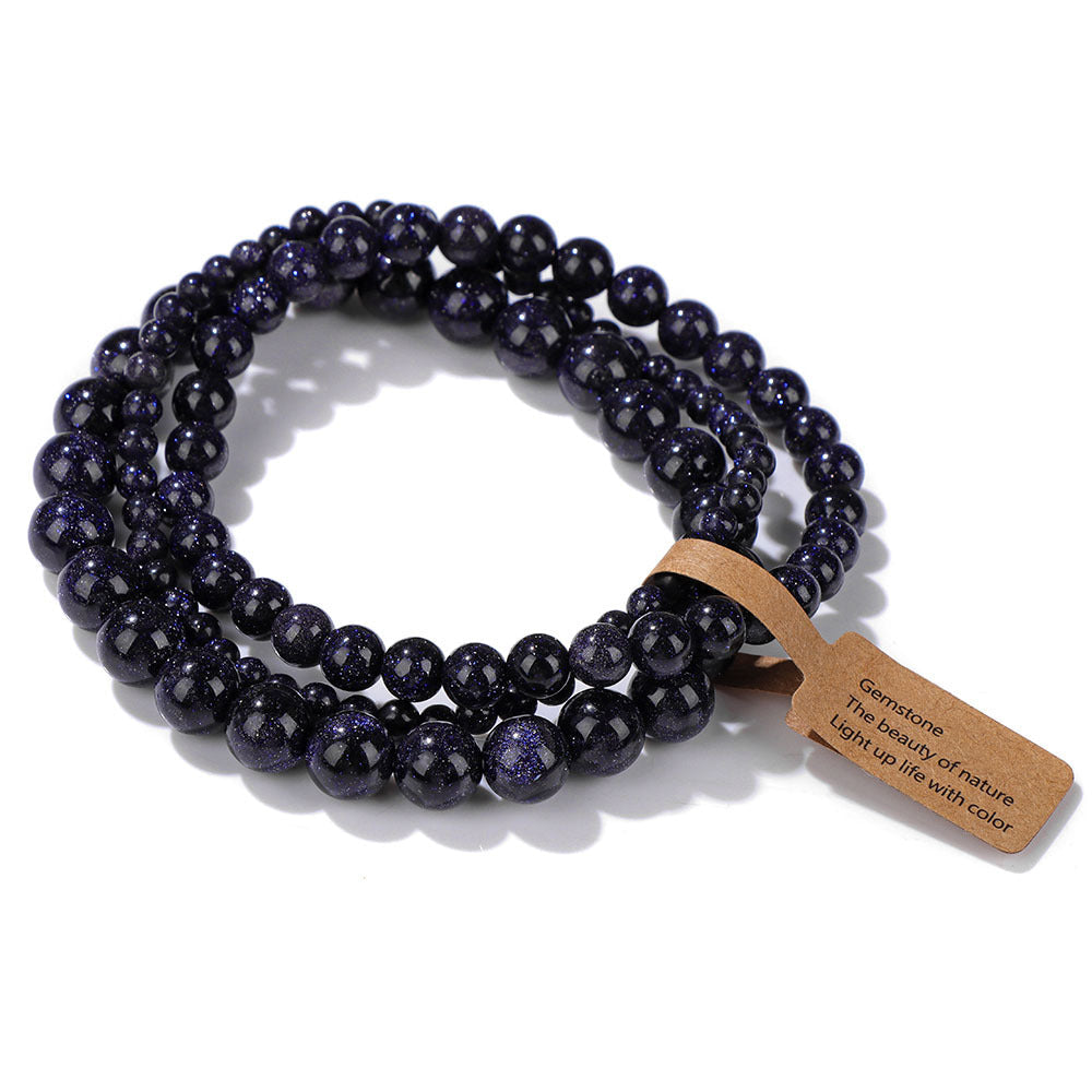 3Pcs Simple Stretch Beaded Bracelet Set