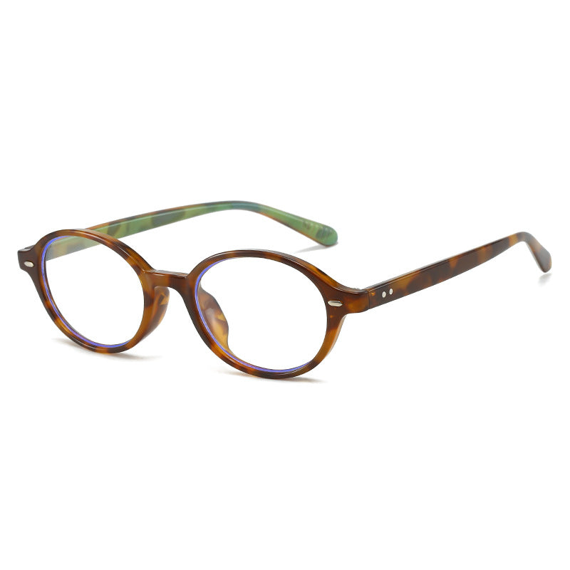 Trendy Oval Sunglasses Retro Clear Lenses Casual Elegant Frames