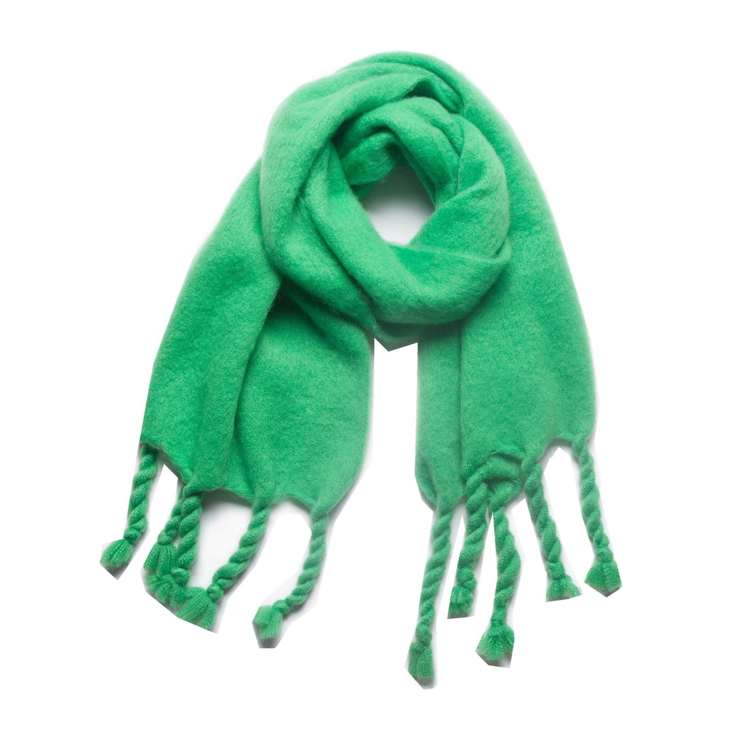Simple Solid Color Tassel Scarves