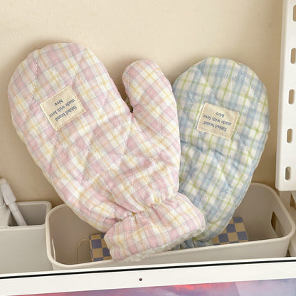 Quilted Diamond Gloves Thick Warm Touchscreen Gloves for Women