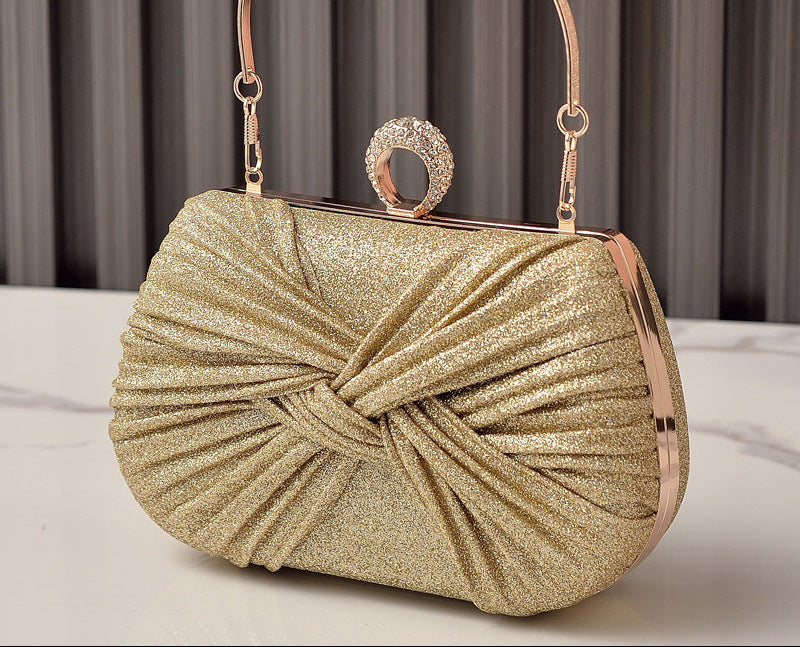 Fashionable Evening Clutch Bag With Bow Detail Retro Style