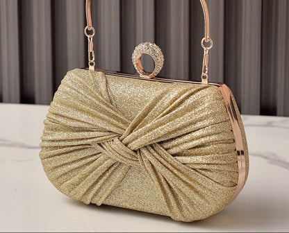 Fashionable Evening Clutch Bag With Bow Detail Retro Style