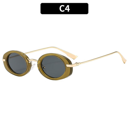 Retro Oval UV400 Women's Sunglasses Trendy Outdoor Eyewear