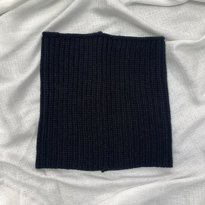 Solid Color High Collar Split Knit Scarve
