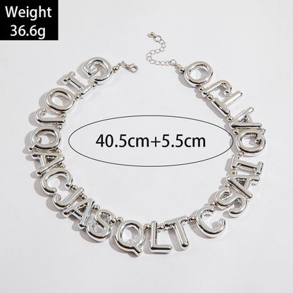 Trendy Ccb Letter Choker Necklace With Handmade Pearl Bow