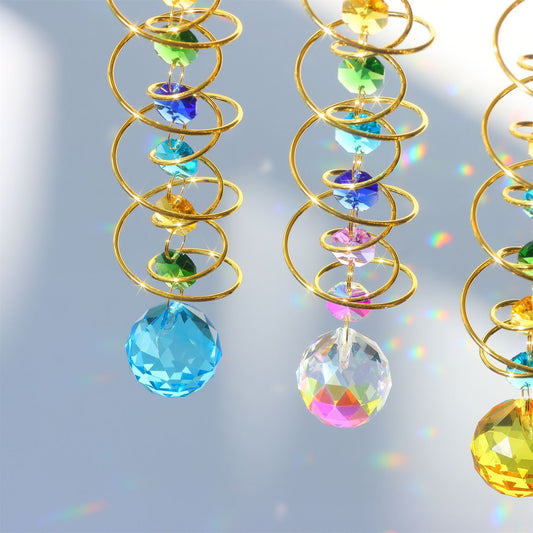 Rainbow Crystal Helical Suncatcher
