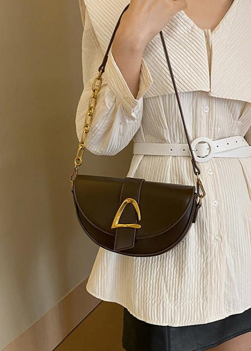 Half Moon Crossbody Bag High Quality PU Leather