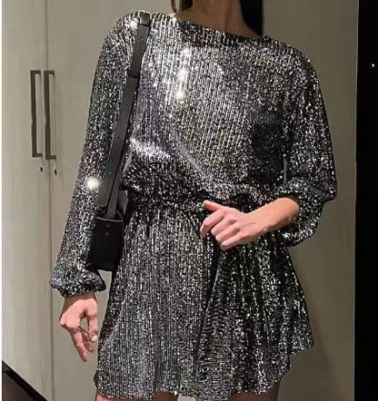 Glitter Sequin Dress for Festivals and Parties