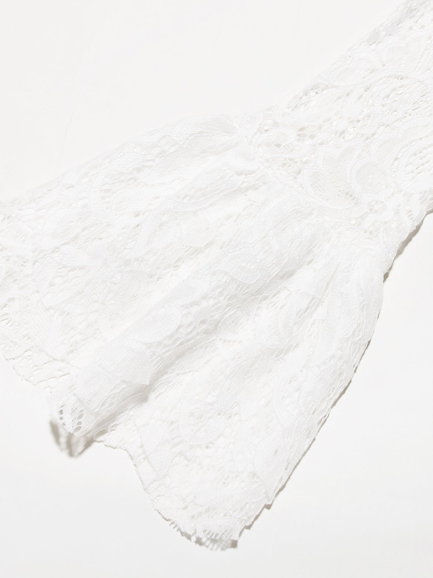 Elegant Square Neck Long Sleeve Lace Blouse