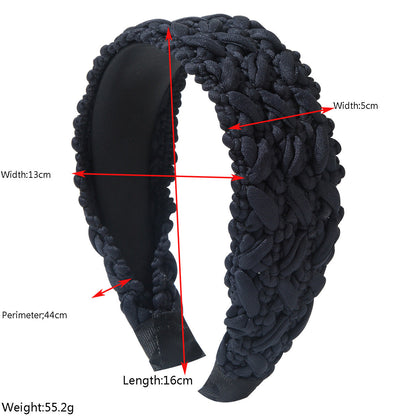 Fashionable Sweet Wide Brim Braided Headband High-End Hair Accessory