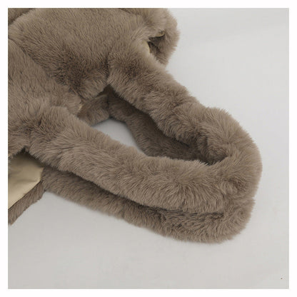 Minimalist Fluffy Large Capacity Tote Bag
