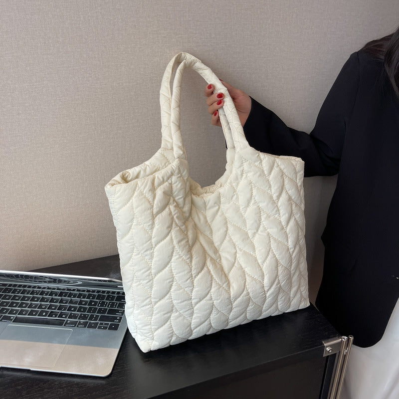 Simple Solid Color Casual Shoulder Bag