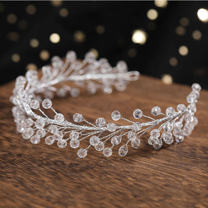 Crystal Pearl Headband Hair Accessory for Weddings