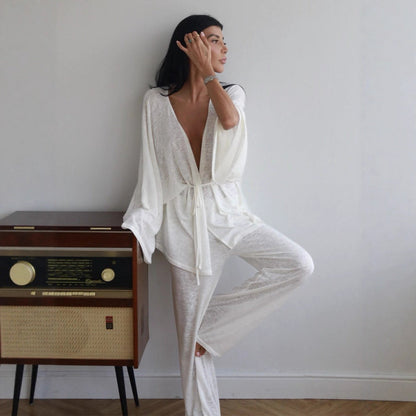 Lazy Style Modal Pajama Set for Women - Cozy Casual Loungewear