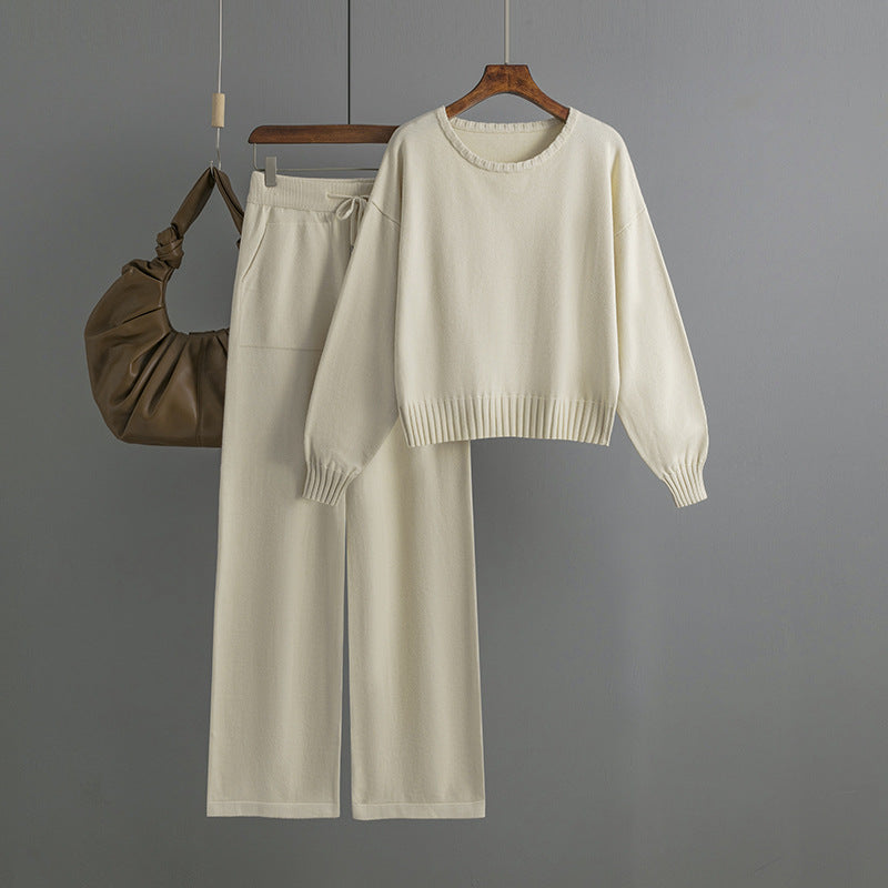 2+ Round Neck Simple Knit Sets