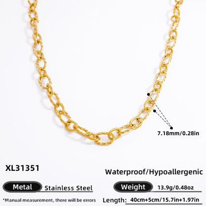 Fashionable DIY Jewelry Pendant Necklace Stainless Steel 18K Gold Plated