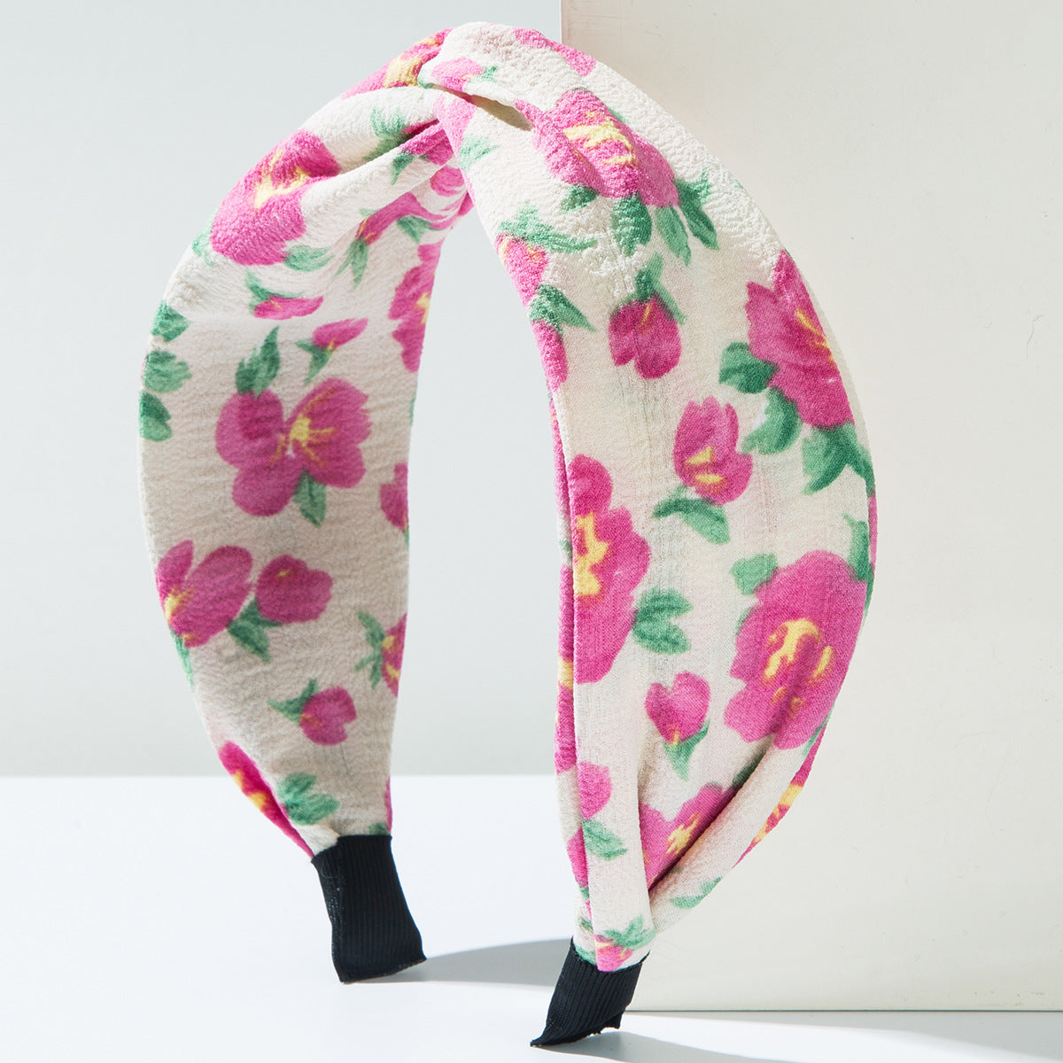 Floral Print Wide Band Fabric Headband for Women Stylish Casual Accessory