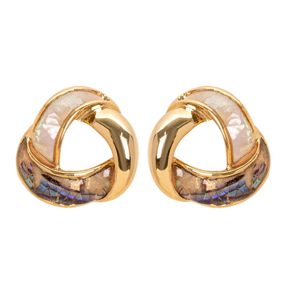 Elegant Geometric Abalone Shell Earrings For Women