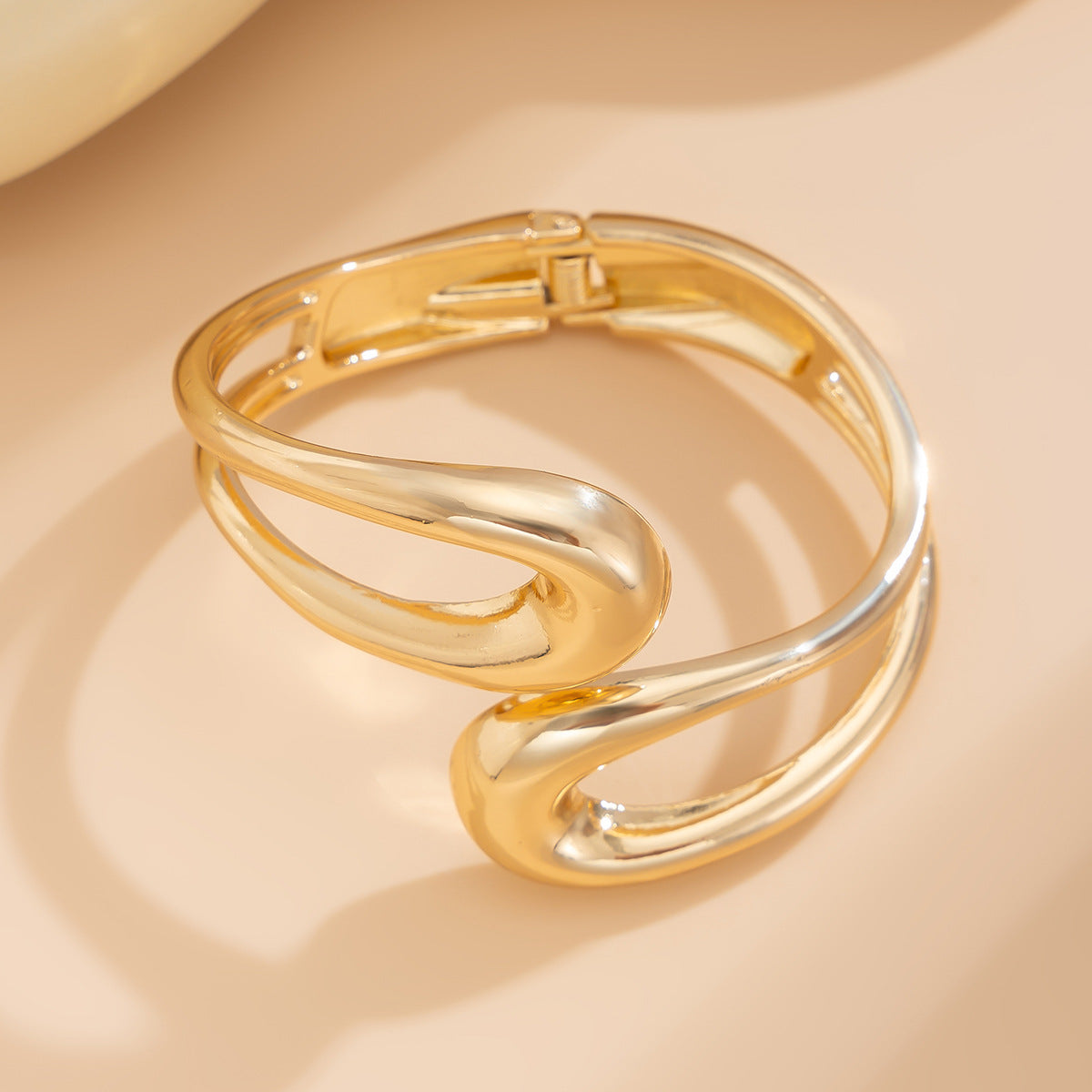 Irregular Layered Alloy Bracelets Set with Water Drop Design