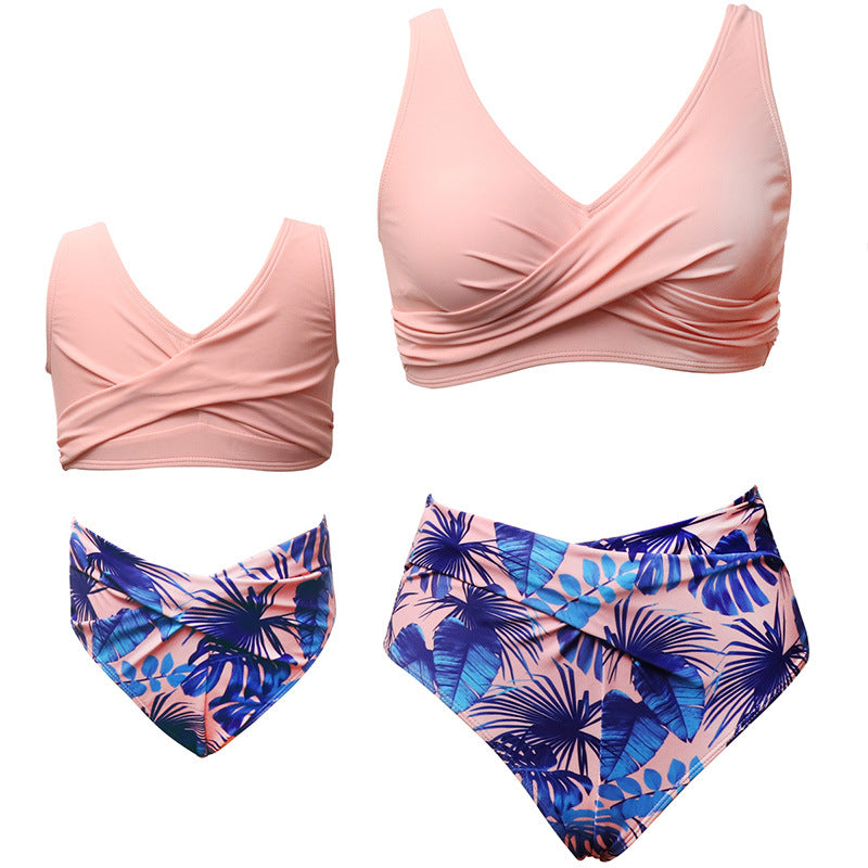 Parent-Child Swimwear Set Stylish Lightweight Bikini