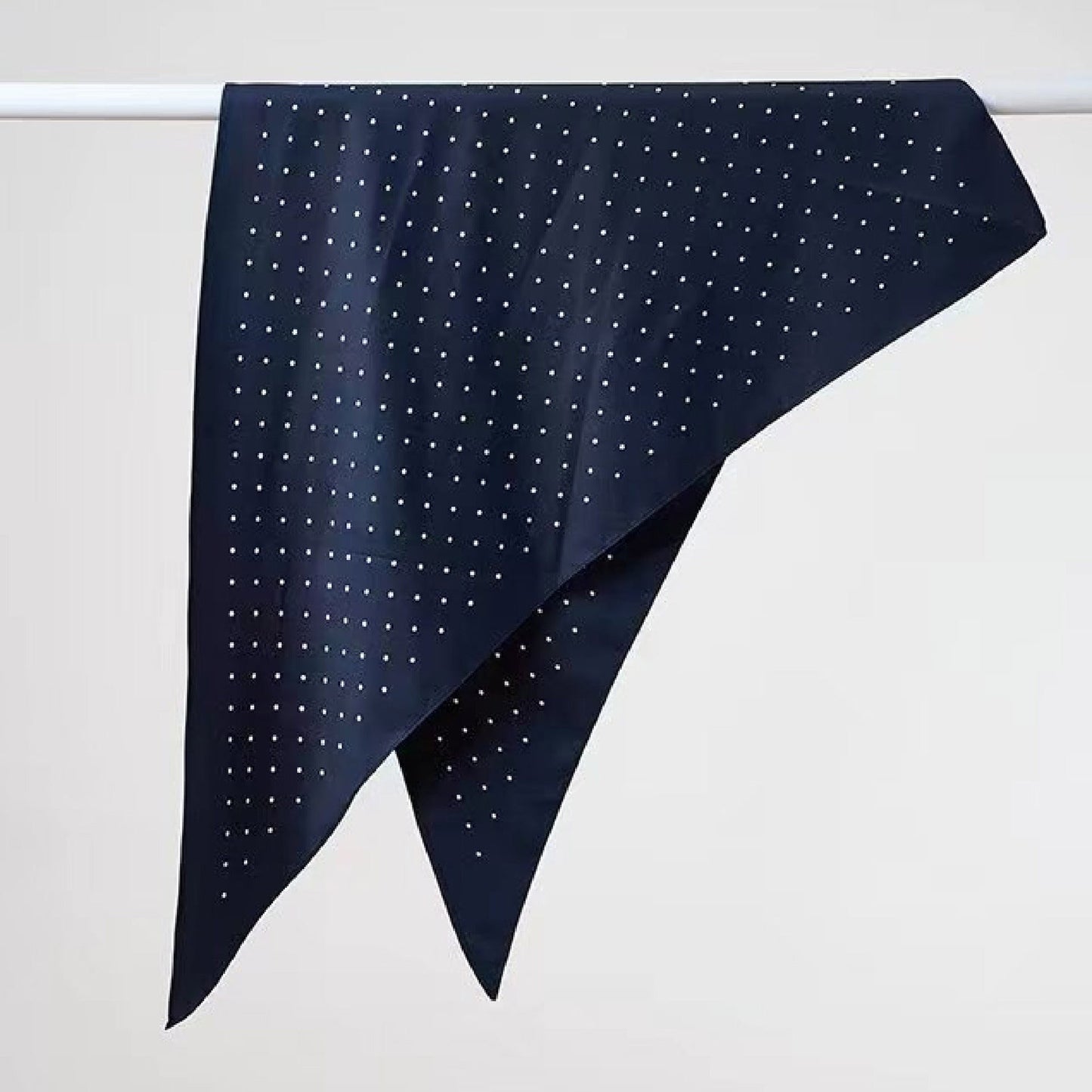 Vintage Polka Dot Triangle Silk Scarf