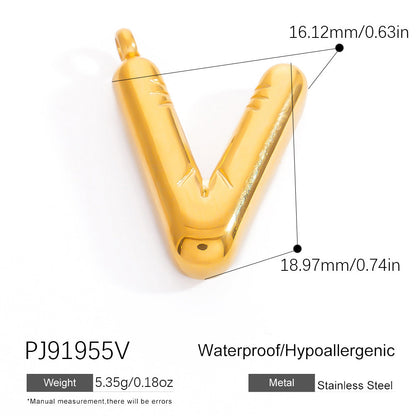 Stylish Stainless Steel Letter Pendant Jewelry