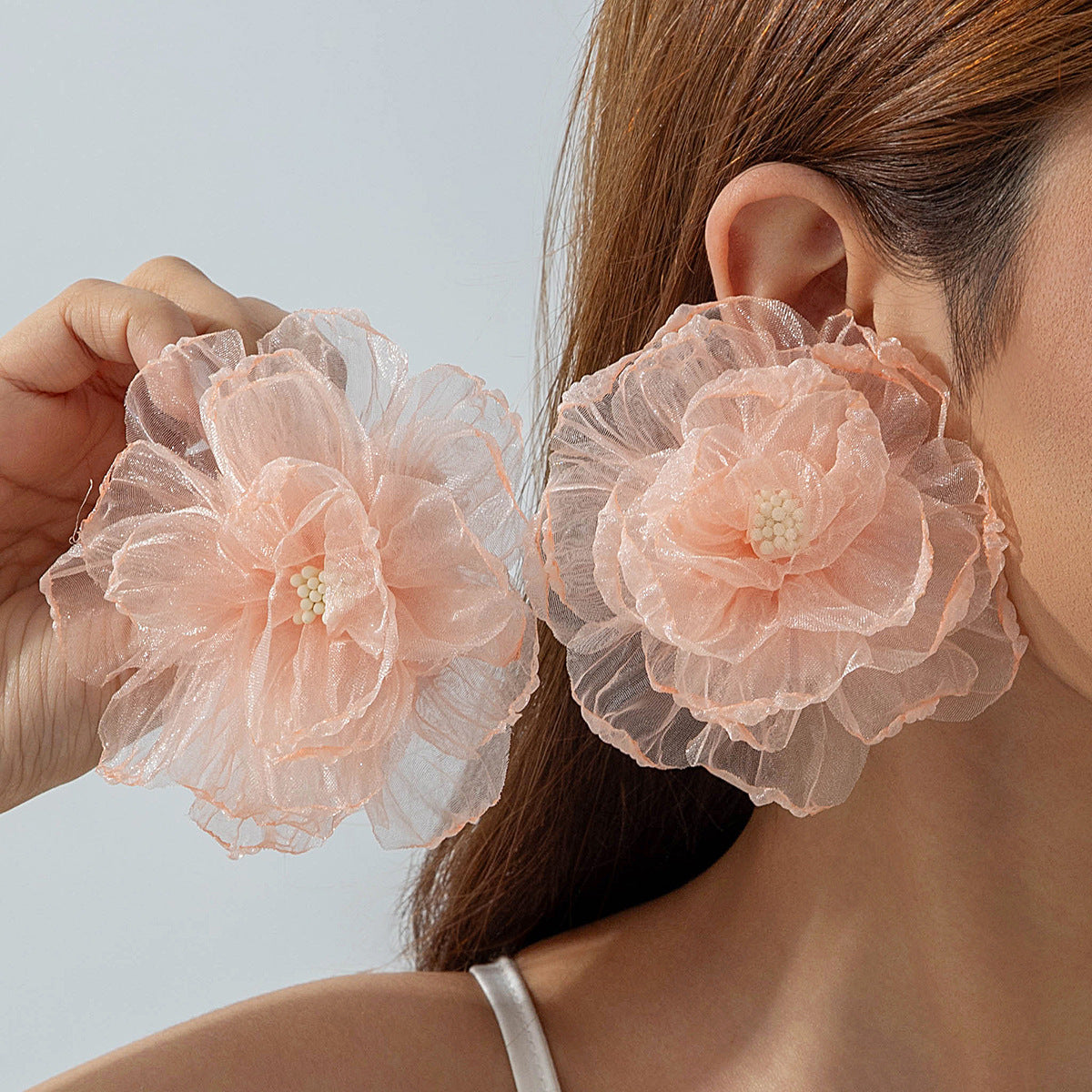 Floral Tassel Drop Earrings Elegant Gift For Women