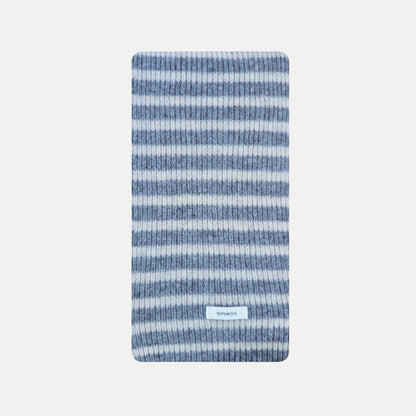 Plain Striped Wool Scarf Soft Warm Winter Neck Wrap