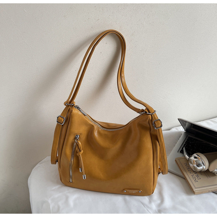 Retro Large Tote Bag for Women Stylish Casual Shoulder Bag