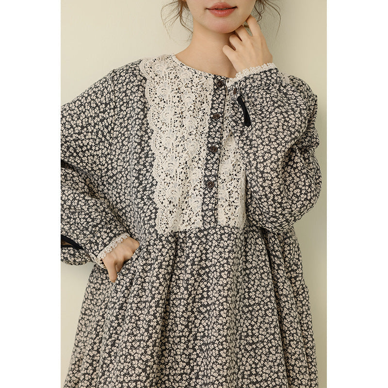 Bohemian Floral Embroidered Maxi Dress Casual Style