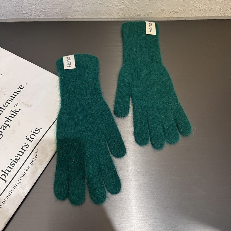 Winter Knit Warm Solid Color Gloves