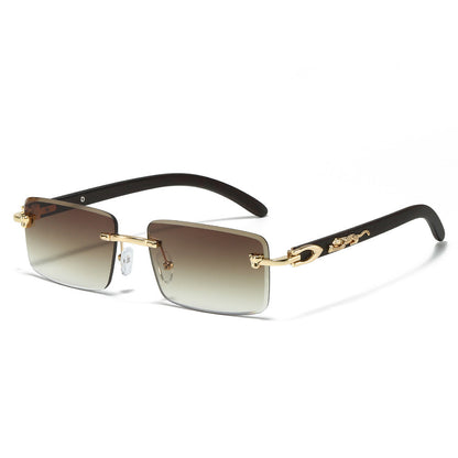 Trendy Leopard Decor Square Sunglasses for Men