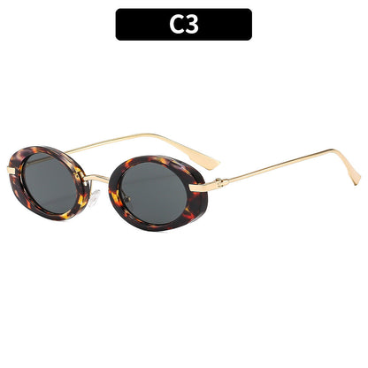 Retro Oval UV400 Women's Sunglasses Trendy Outdoor Eyewear