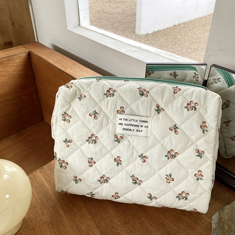 Portable Floral Makeup Bag Travel Organizer Diaper Bag