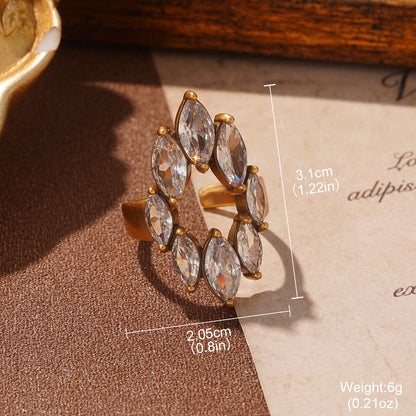 Vintage Irregular Geometric Chunky Band Ring