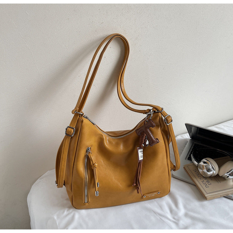 Retro Large Tote Bag for Women Stylish Casual Shoulder Bag