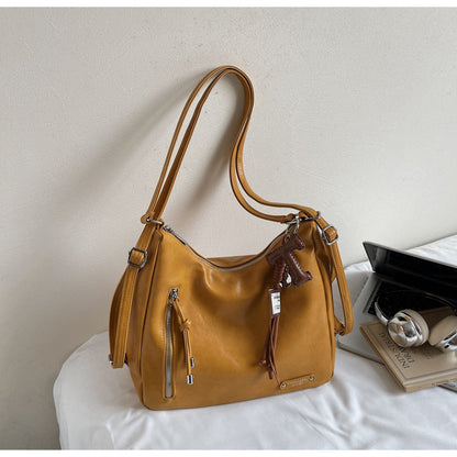 Retro Large Tote Bag for Women Stylish Casual Shoulder Bag