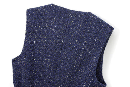 Elegant V-Neck Sleeveless Belt Waist Knit Vest