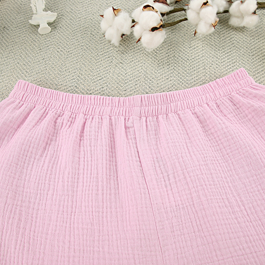 Flounce Solid Color Homewear Sets