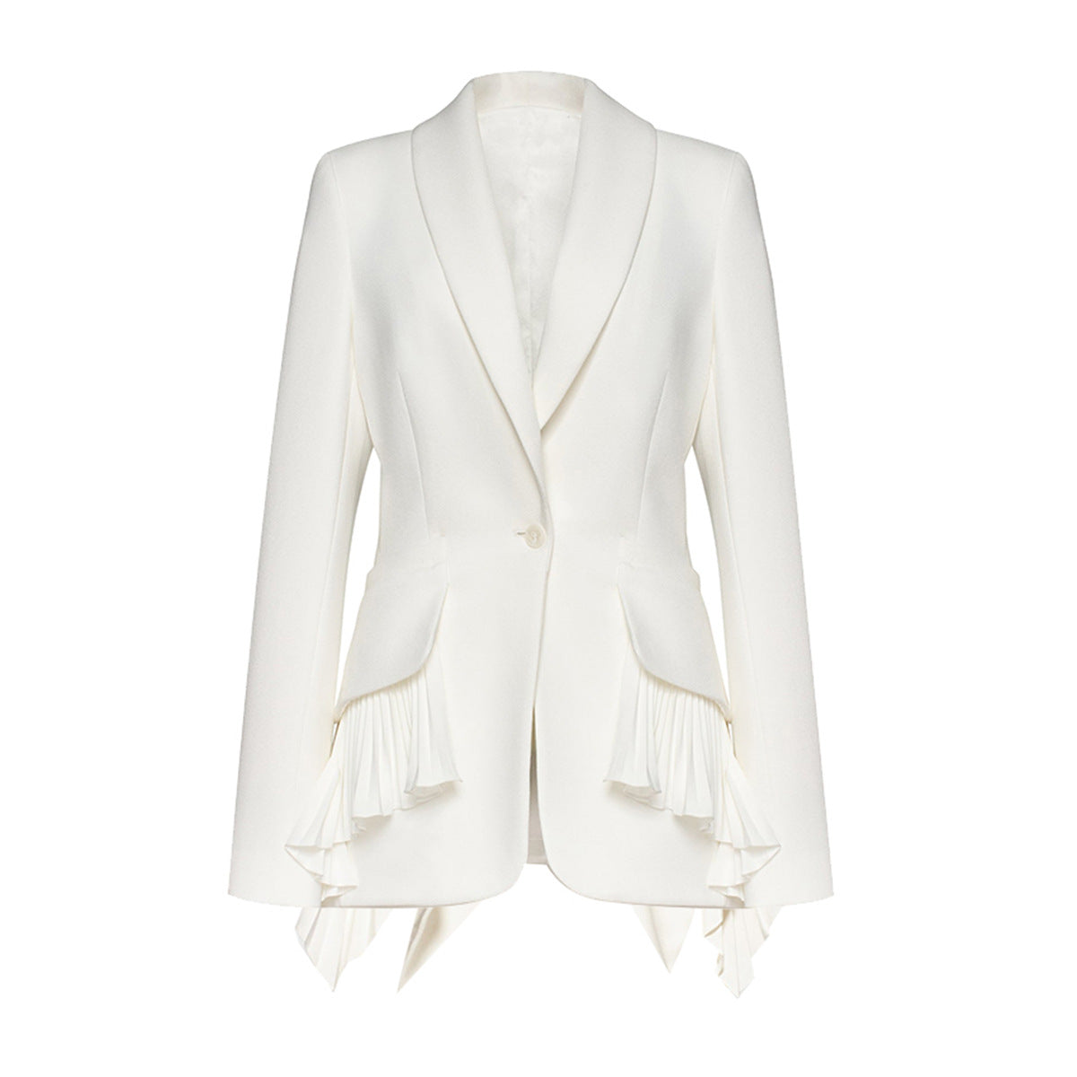 Chic Design Blazer For Women With Pleated Detailing