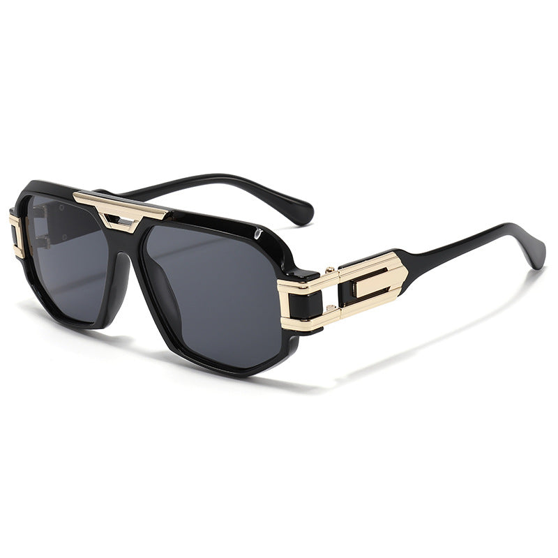 New Polygonal Men's Sunglasses Trendy Retro Style UV400 Protection