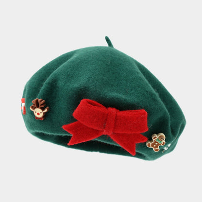 Winter Elegant Wool Blend Christmas Beanie Hat