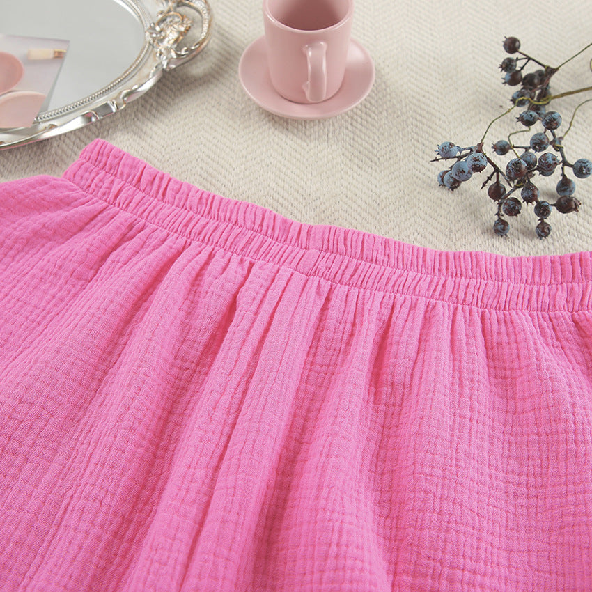 Solid Color Loose Casual Homewear Sets