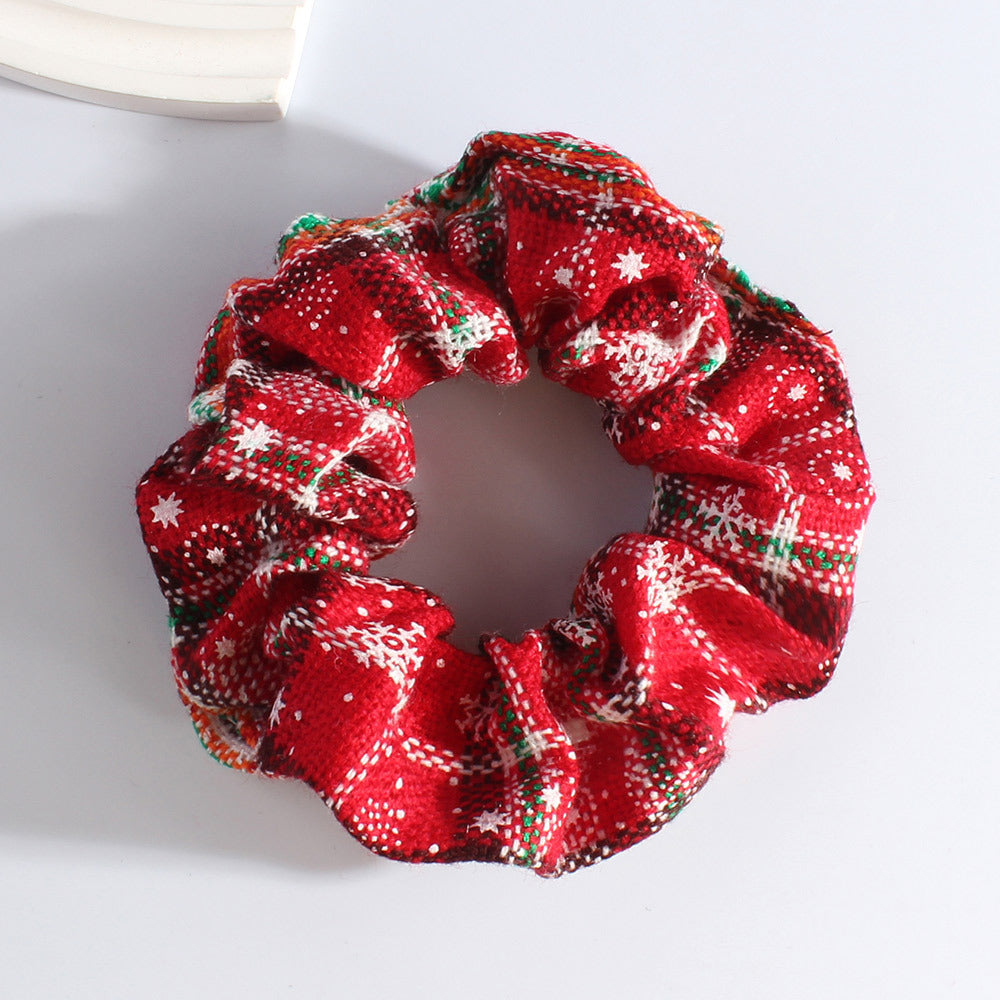 Christmas Snowflake Elastic Knit Hair Tie