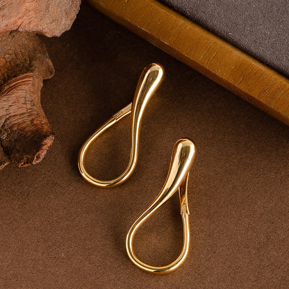 Fashionable Water Drop Earrings For Women In Gold And Silver